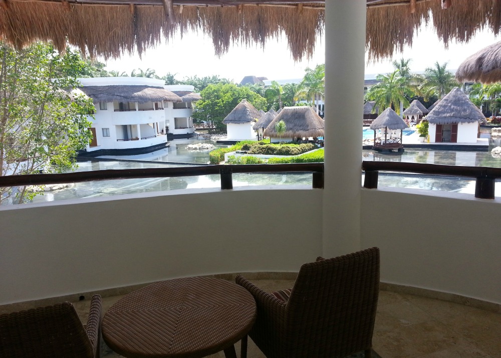 Balcony view of the lagoon, Laguna Villa suite, Grand Riviera Princess resort, Playa Del Carmen, Mexico